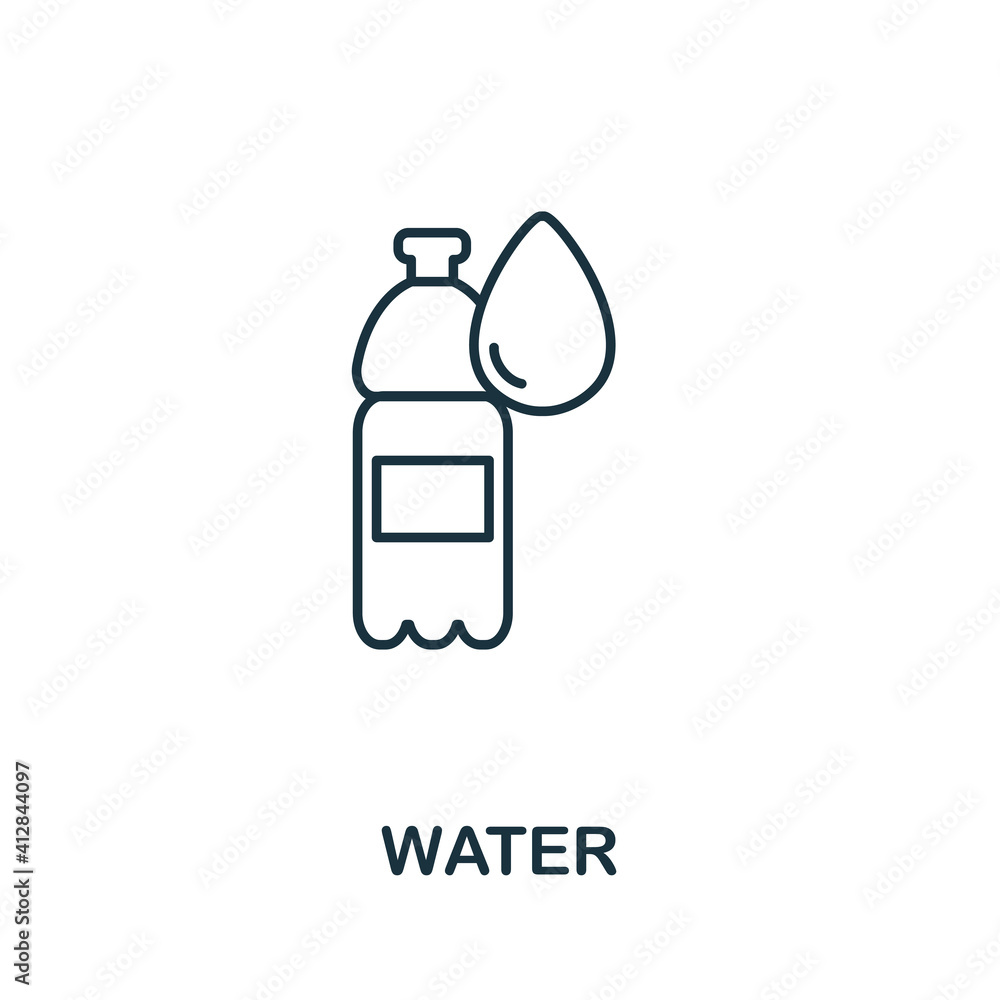 Water icon. Simple element from drinks collection. Creative Water icon for web design, templates, infographics and more Water icon. Simple element from drinks collection. Creative Water icon for web design, templates, infographics and more