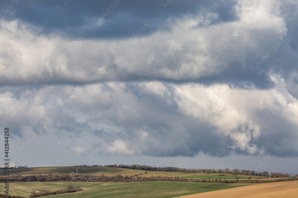 Storm Clouds over a Rural Sussex Landscape