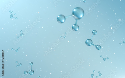 Wallpaper Mural Molecule structure, biotechnology concept, 3d rendering. Torontodigital.ca