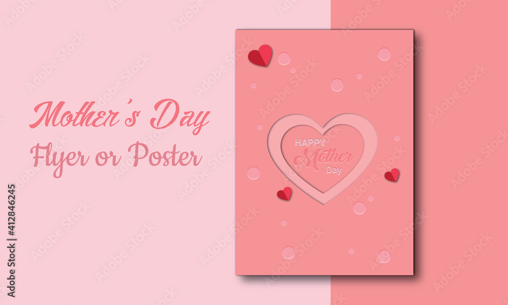 Mother's day or sale shopping special offer banner. Best Mom ever greeting card. Vector illustration.