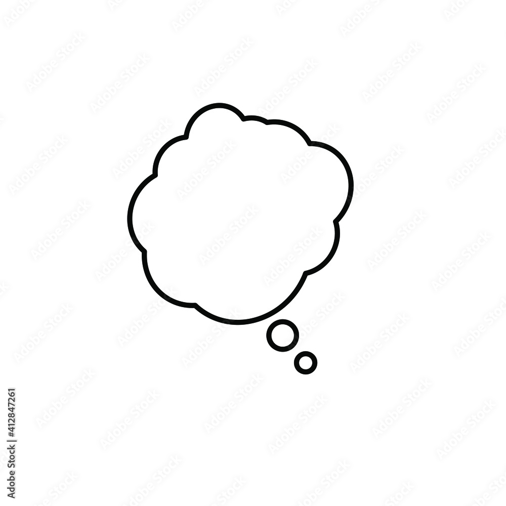 Thoughts bubble. Bottom right corner. Speech window. Dialogue frame for comics Thoughts bubble. Bottom right corner. Speech window. Dialogue frame for comics