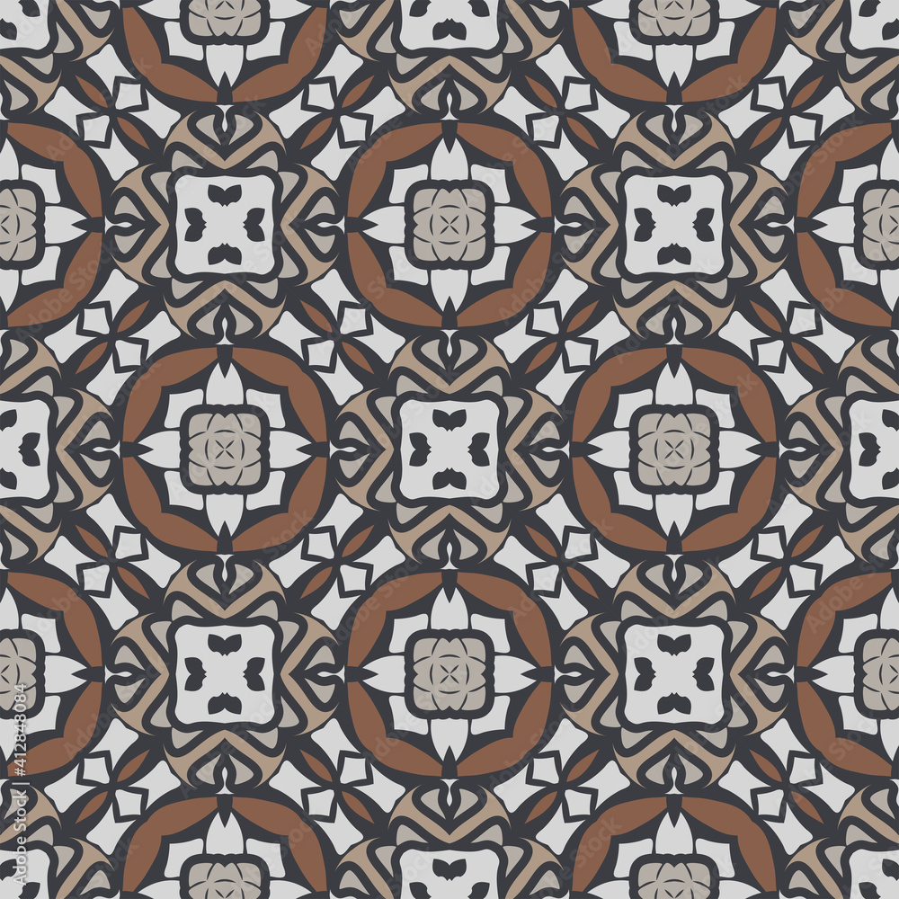 Creative style color abstract geometric seamless pattern in beige gray beige orange blue, can be used for printing onto fabric, interior, design, textile, tiles, carpet, rug. Creative style color abstract geometric seamless pattern in beige gray beige orange blue, can be used for printing onto fabric, interior, design, textile, tiles, carpet, rug.