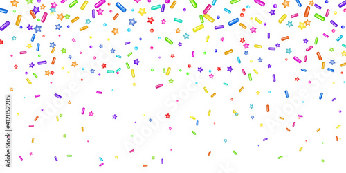 Sprinkles grainy on white background