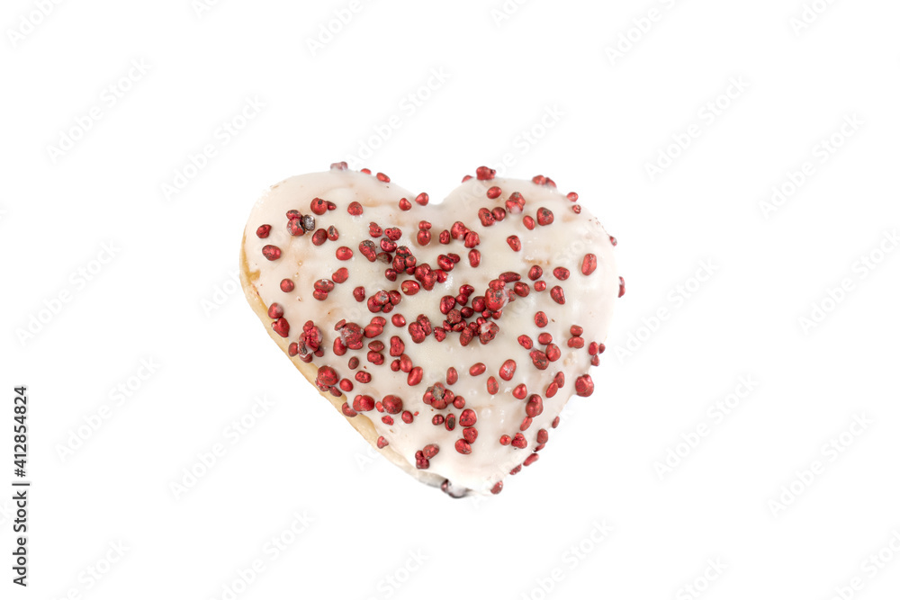 Obraz premium HEART-SHAPED BUN IDEAL FOR VALENTINE'S BREAKFAST.