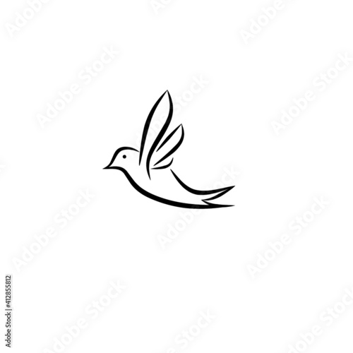 Vector illustration of a bird icon
