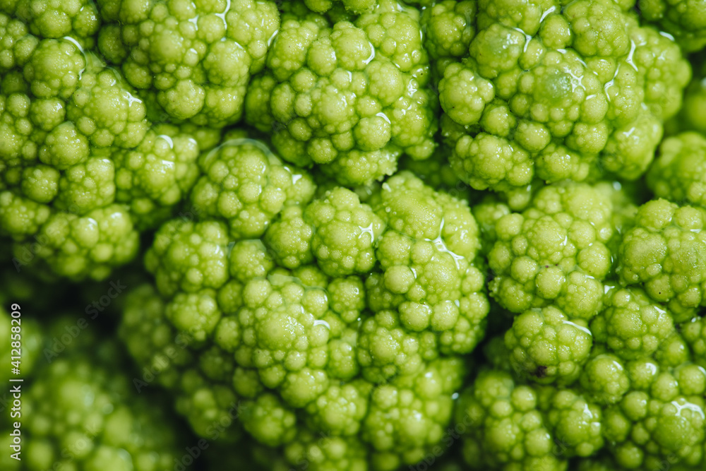 Raw fresh green cauliflower from Puglia Raw fresh green cauliflower from Puglia