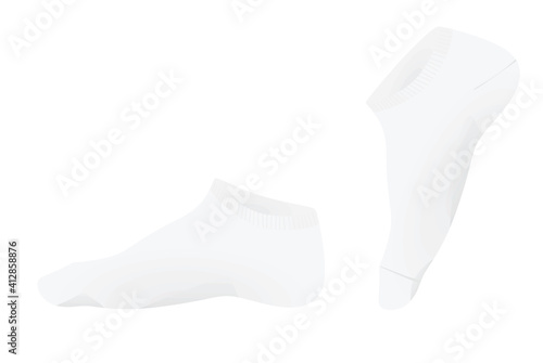 White short sock. vector illustration