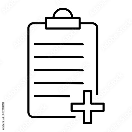 Vector Medical Report Outline Icon Design