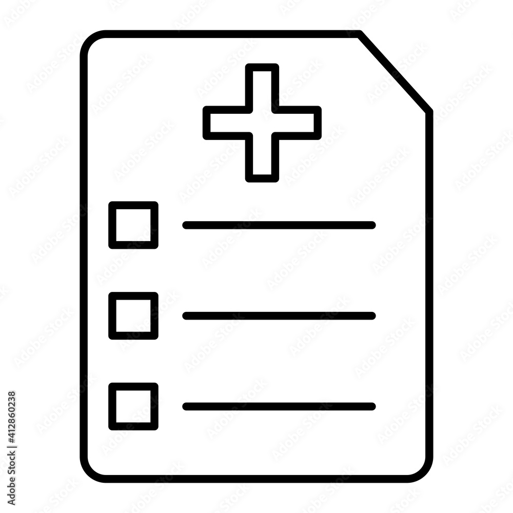 Vector Medical Chart Outline Icon Design Vector Medical Chart Outline Icon Design