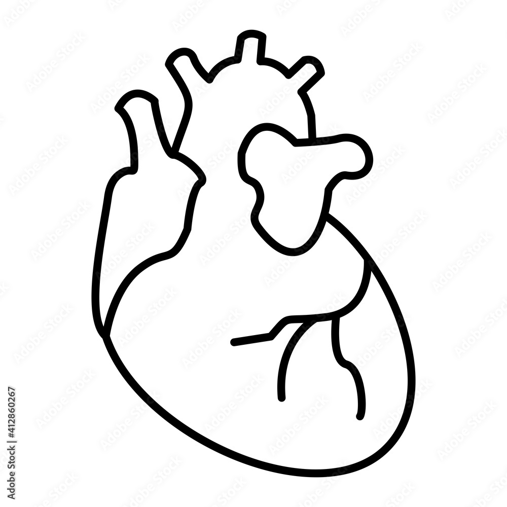 Vector Heart Outline Icon Design Vector Heart Outline Icon Design