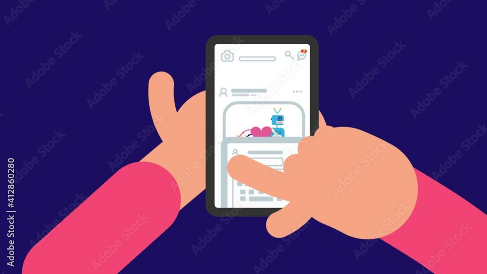 Phone application browsing animation design Phone application browsing animation design