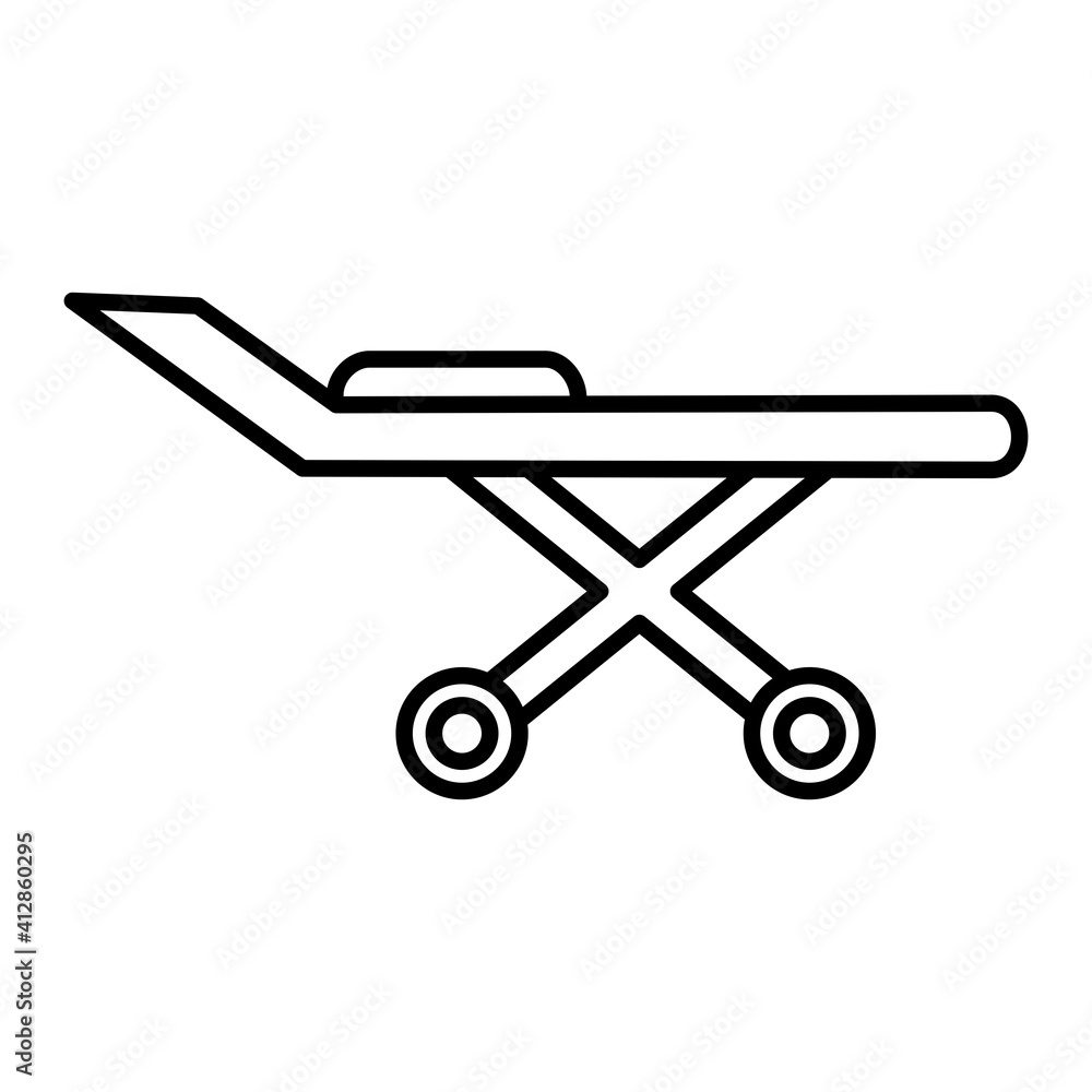 Vector Stretcher Outline Icon Design Vector Stretcher Outline Icon Design