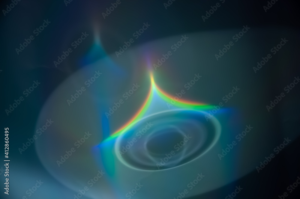 Real holographic texture. CD. Natural spectrum. Rainbow
