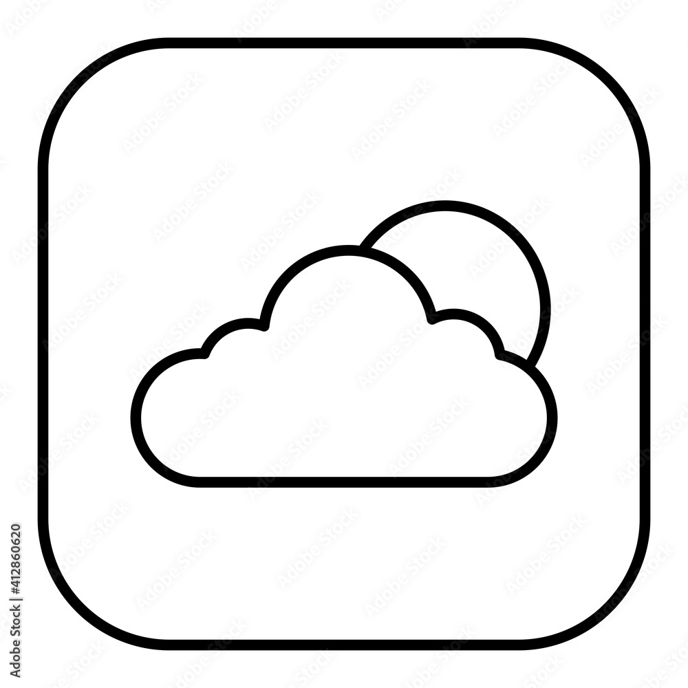 Vector Weather App Outline Icon Design Vector Weather App Outline Icon Design