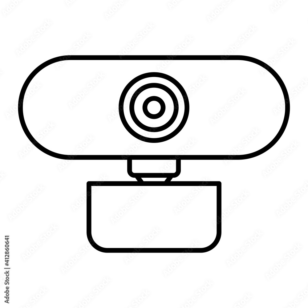 Vector Webcam Outline Icon Design Vector Webcam Outline Icon Design