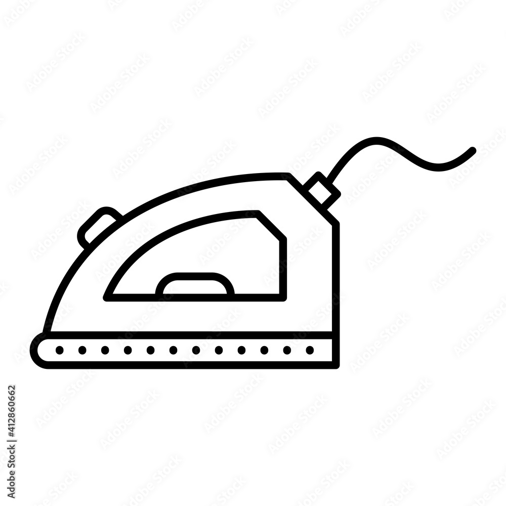 Vector Iron Outline Icon Design Vector Iron Outline Icon Design