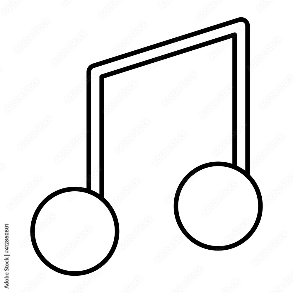 Vector Music Player Outline Icon Design Vector Music Player Outline Icon Design