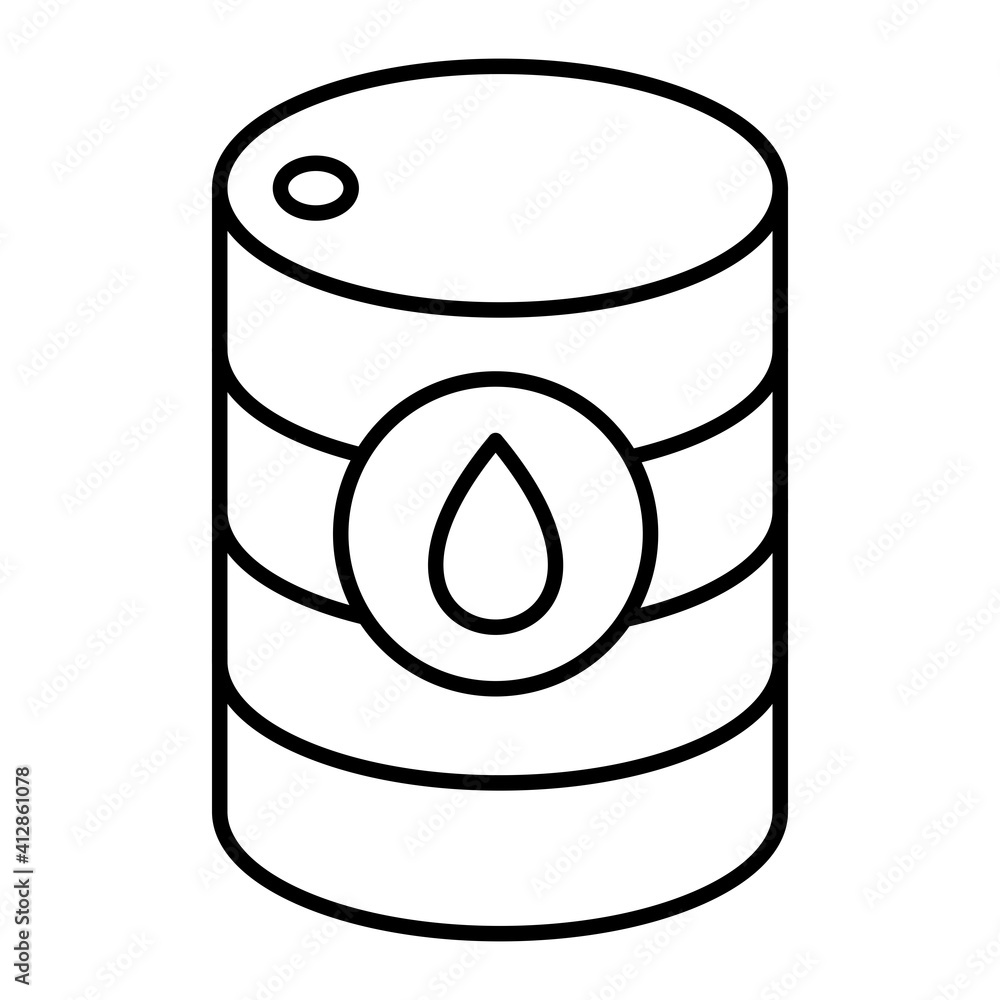 Vector Oil Barrel Outline Icon Design Vector Oil Barrel Outline Icon Design