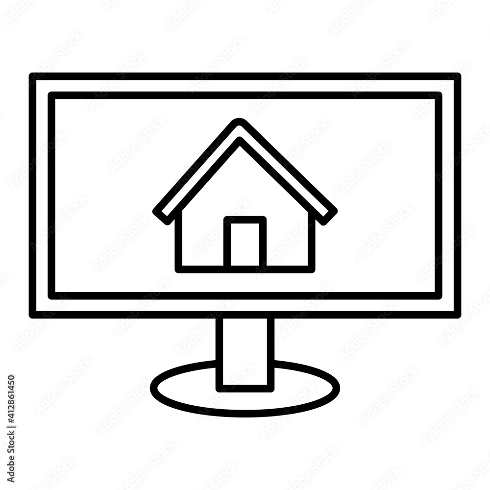 Vector Home page Outline Icon Design Vector Home page Outline Icon Design
