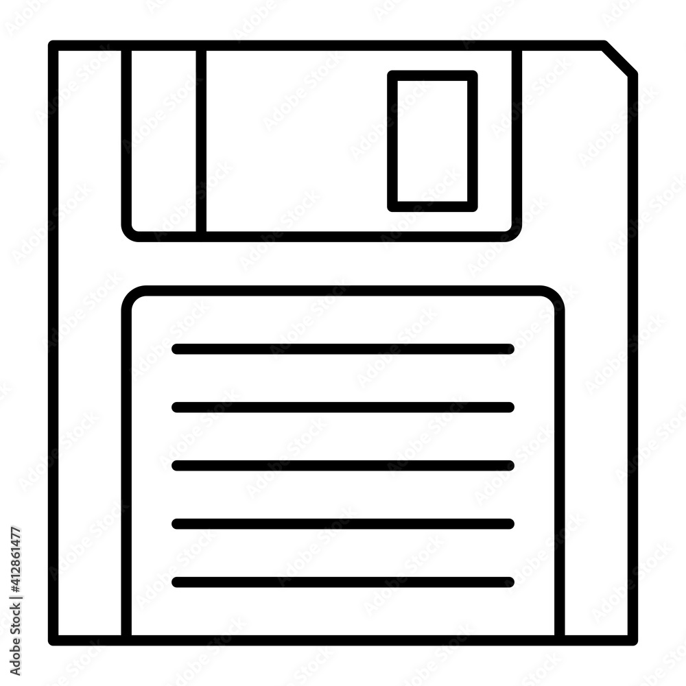 Vector Save Outline Icon Design Vector Save Outline Icon Design