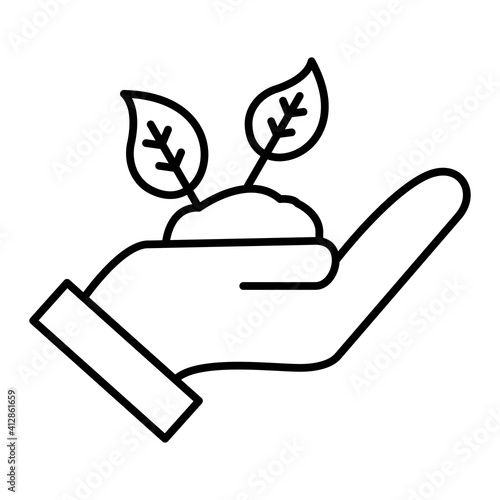 Vector Replant Outline Icon Design