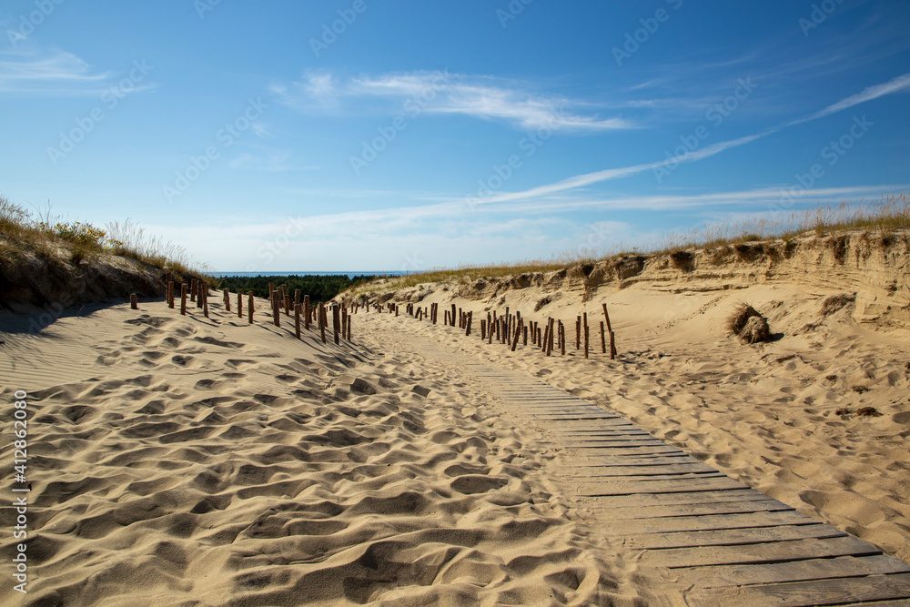 Sand dunes, trail