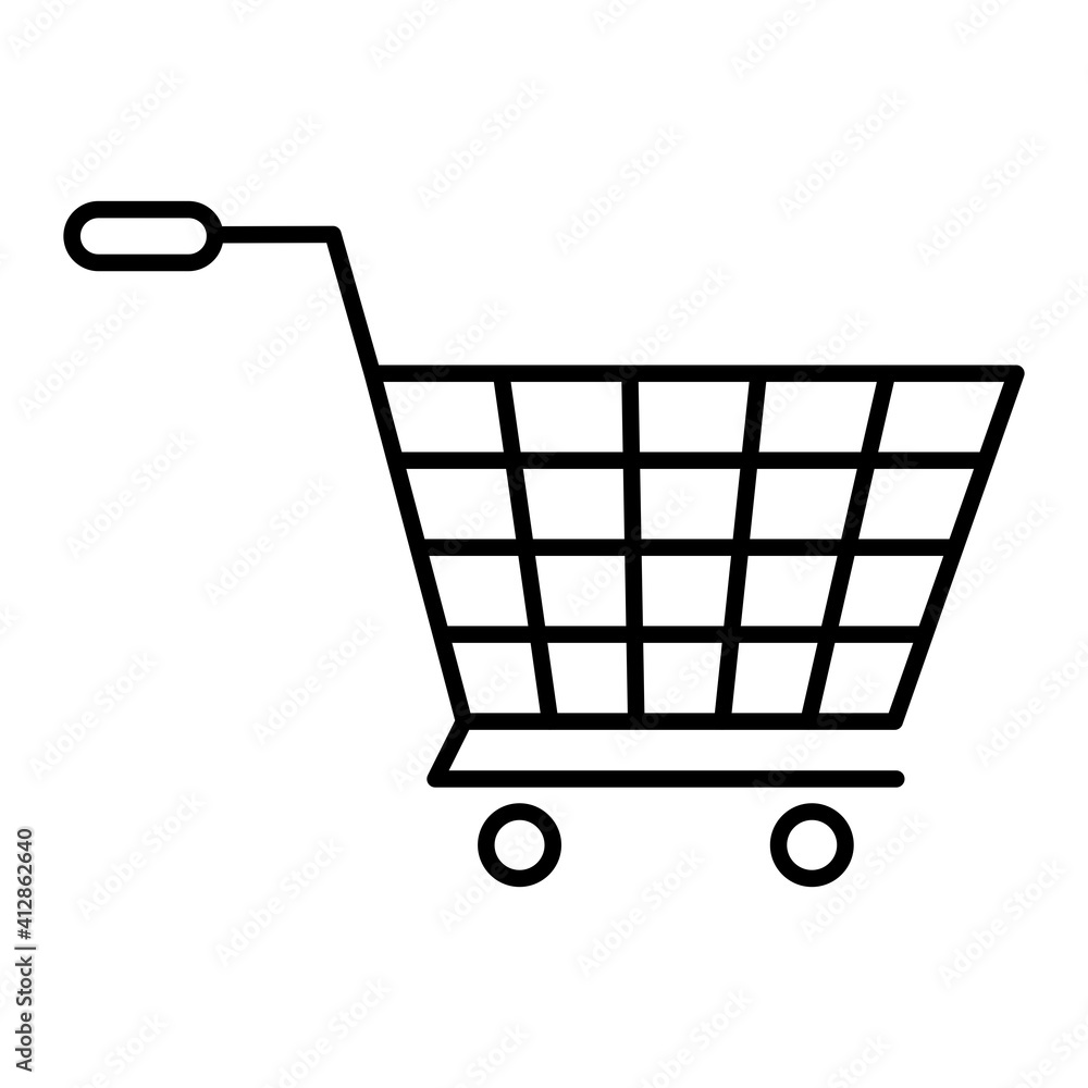 Vector Cart Outline Icon Design Vector Cart Outline Icon Design