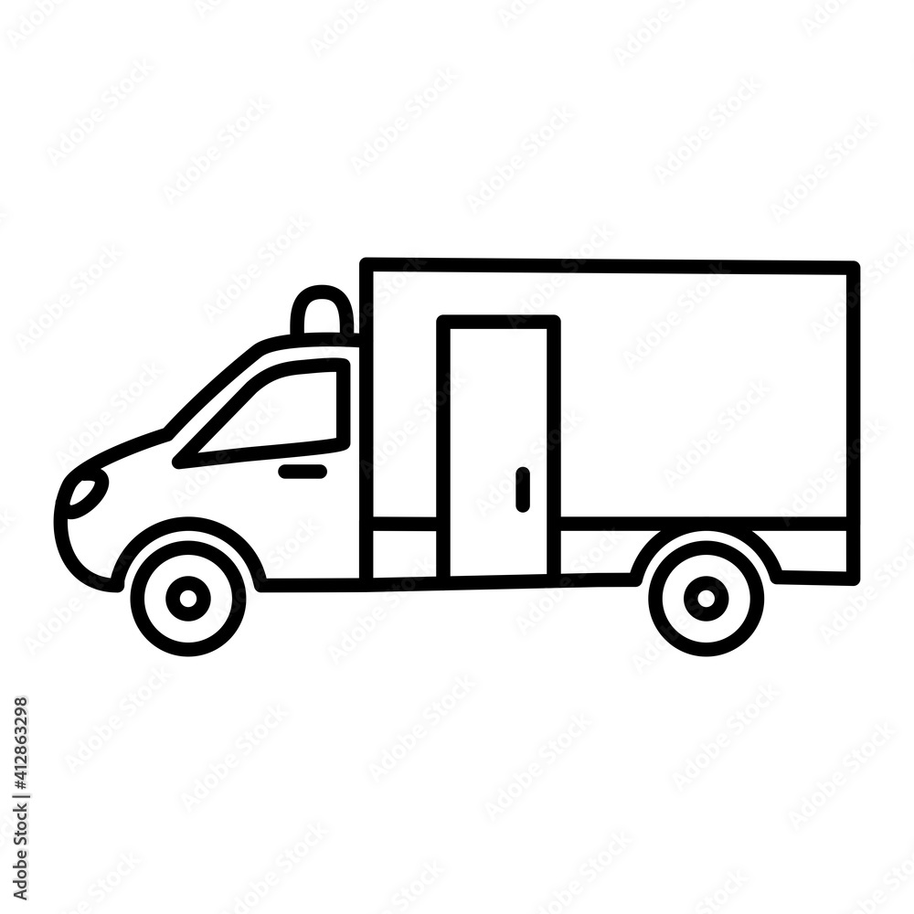 Vector Ambulance Outline Icon Design Vector Ambulance Outline Icon Design