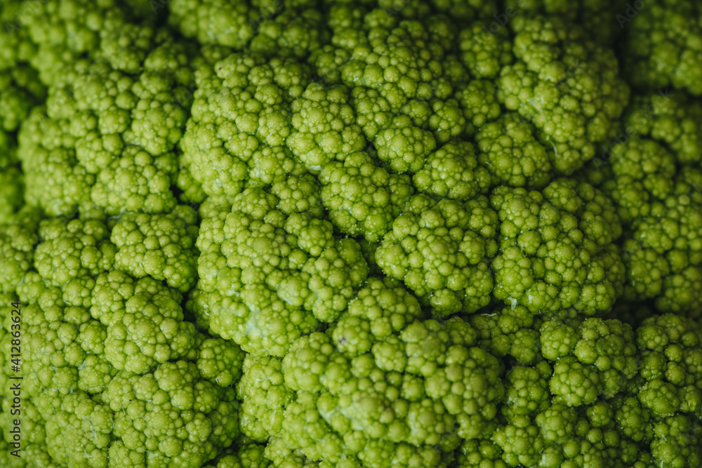Raw fresh green cauliflower from Puglia Raw fresh green cauliflower from Puglia