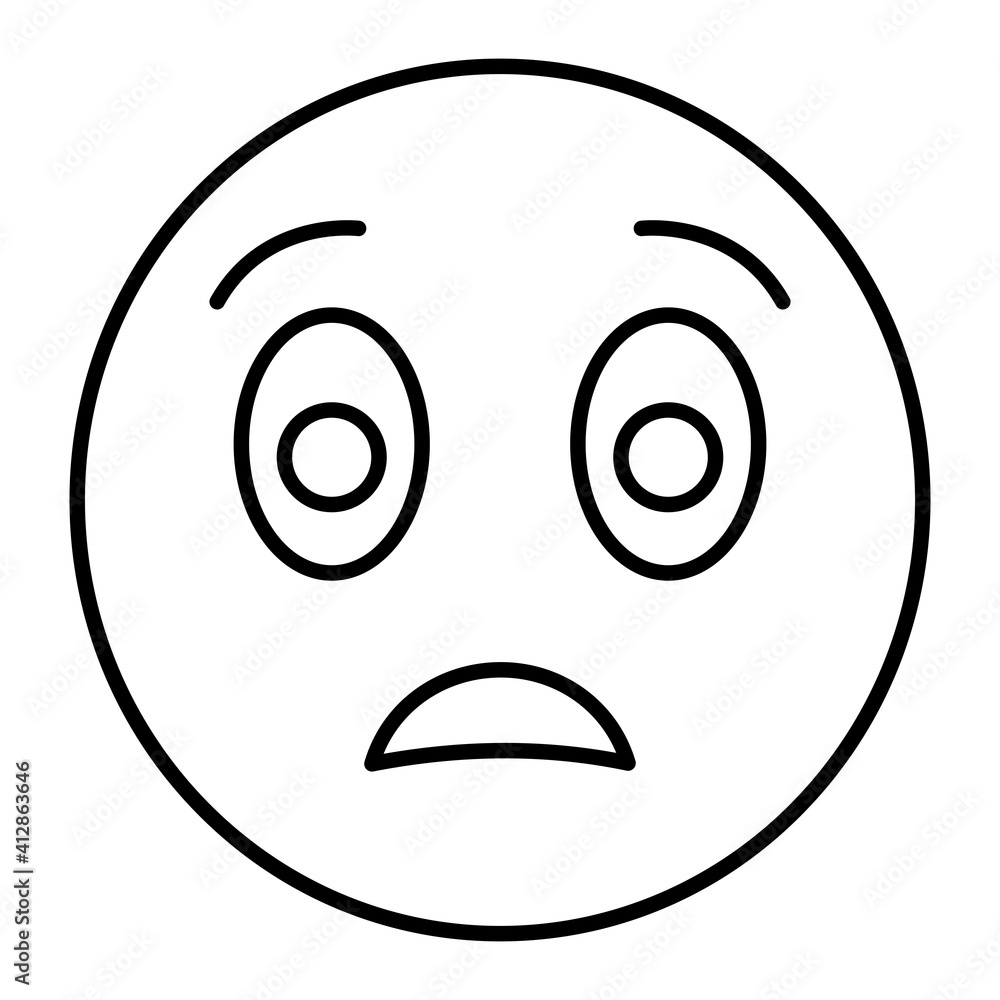 Fototapeta premium Vector Confused Outline Icon Design
