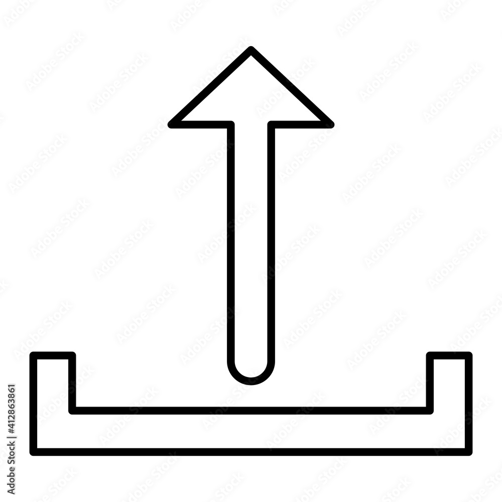 Vector Upload Outline Icon Design Vector Upload Outline Icon Design