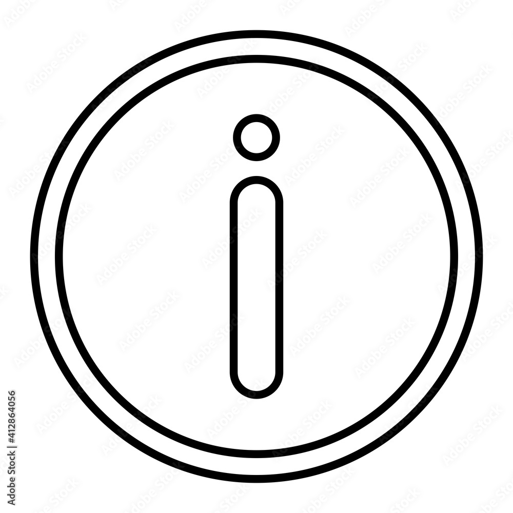 Vector Info Outline Icon Design Vector Info Outline Icon Design