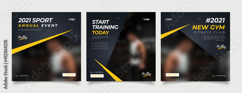 Gym Fitness social media post template