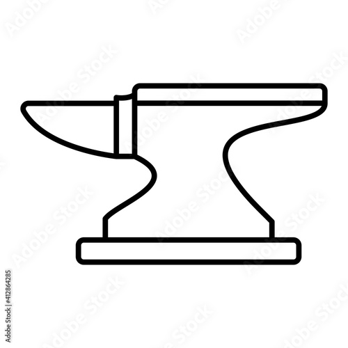 Vector Anvil Outline Icon Design