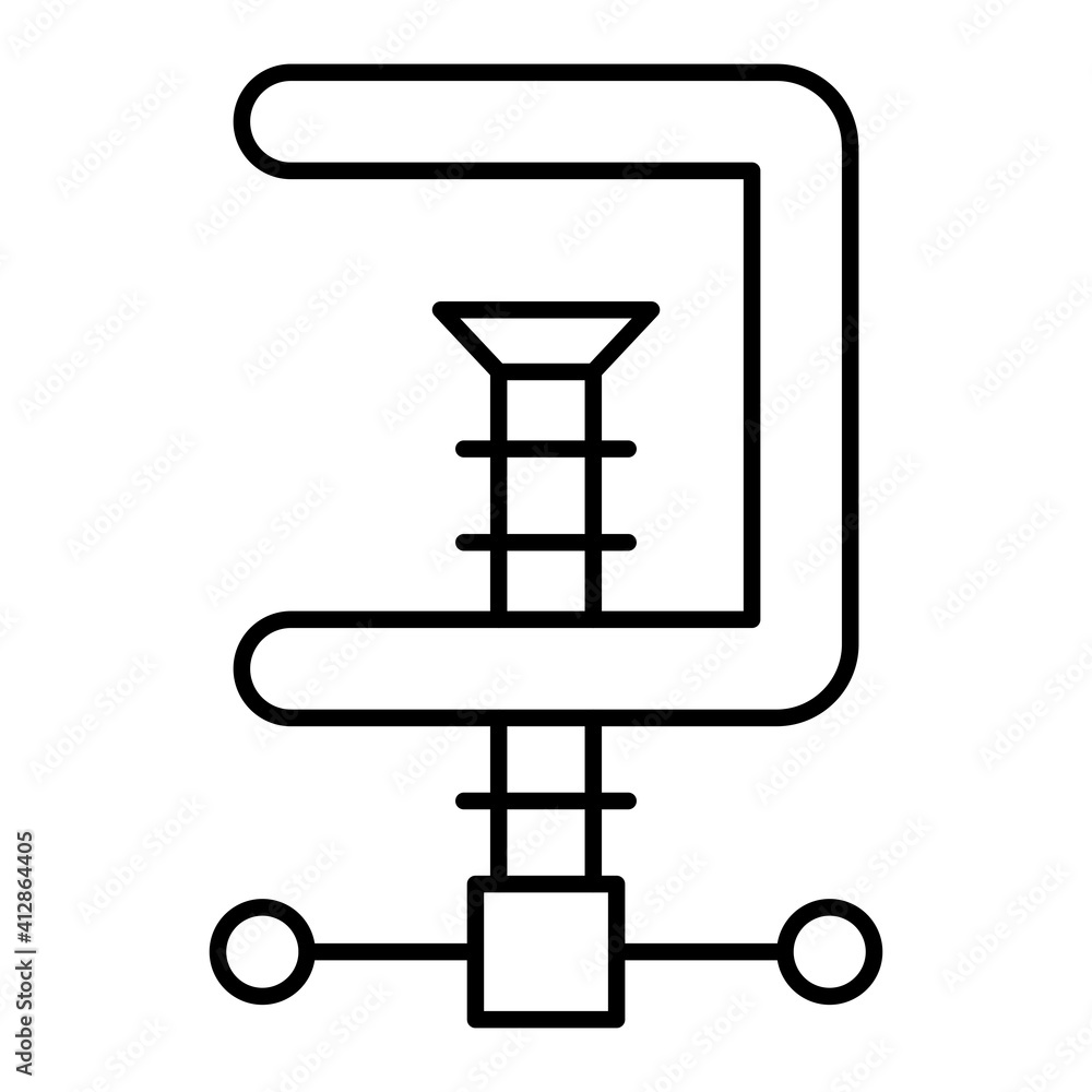 Vector Vise Outline Icon Design Vector Vise Outline Icon Design