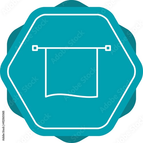 Unique Towel Dryer Line Vector Icon