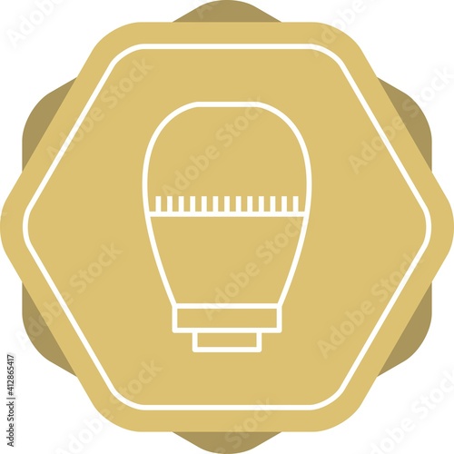 Unique Thermostatic Head Line Vector Icon