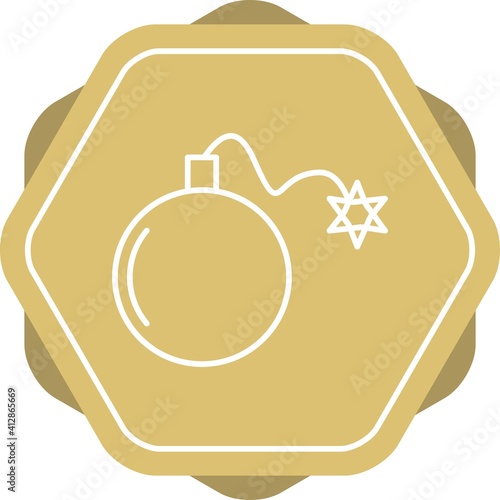 Unique Bomb Vector Line Icon