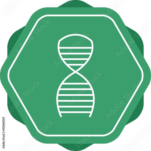 Unique Dna Structure line vector icon