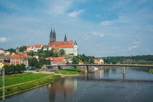 View of Albrechtsburg Castle & Cathedral, Europe, Meissen, Germany