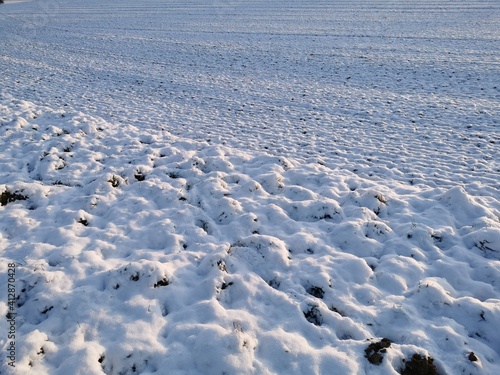 Feld im Schnee als Textur