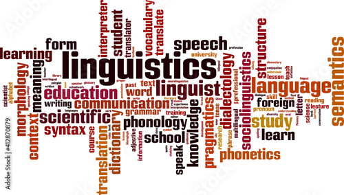 Linguistics word cloud