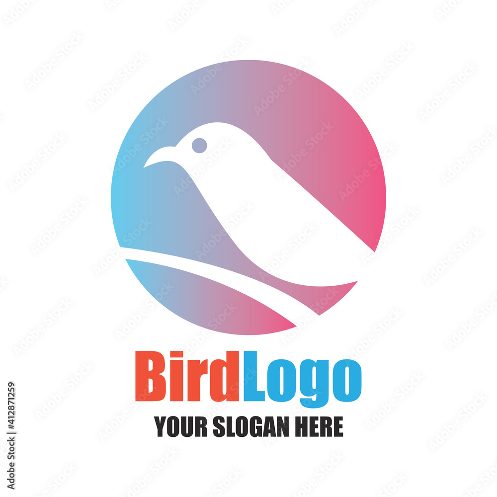bird logo with text space for your slogan tagline, vector illustration bird logo with text space for your slogan tagline, vector illustration