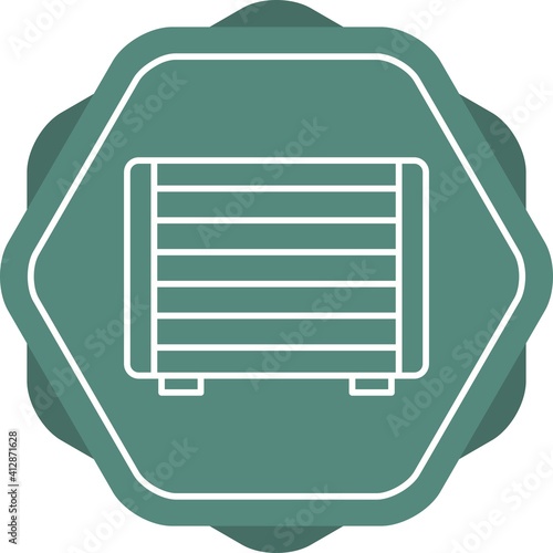 Unique Gas Heater Line Vector Icon