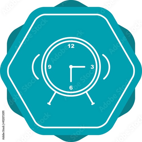 Unique Alarm clock line vector icon