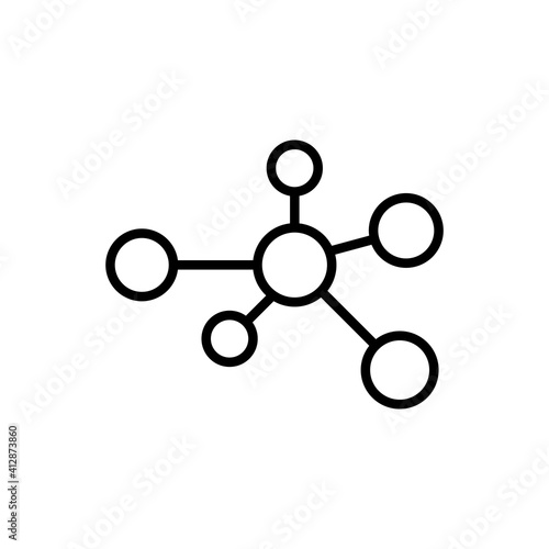 Molecule Icon Design Vector Template