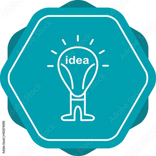 Unique Brilliant Idea Line Vector Icon