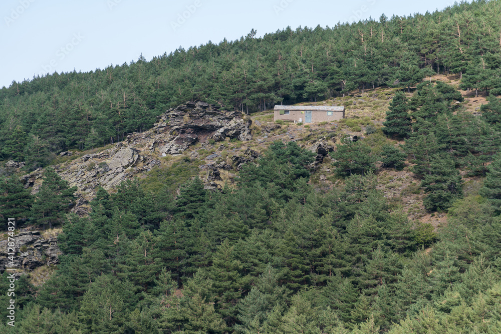 mountain refuge in Sierra Nevada in southern Spain