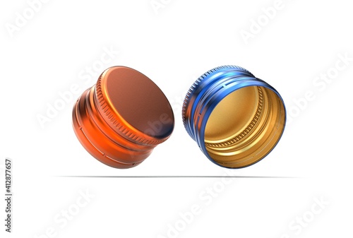 3d illustration of bottle screw cap isolated