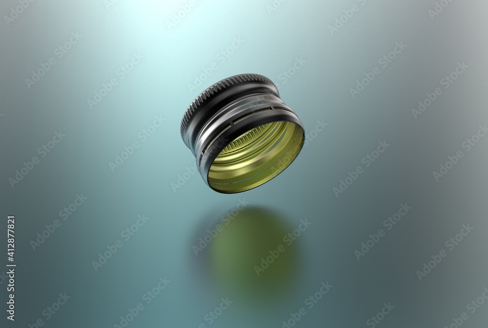 3d illustration of bottle screw cap isolated 3d illustration of bottle screw cap isolated
